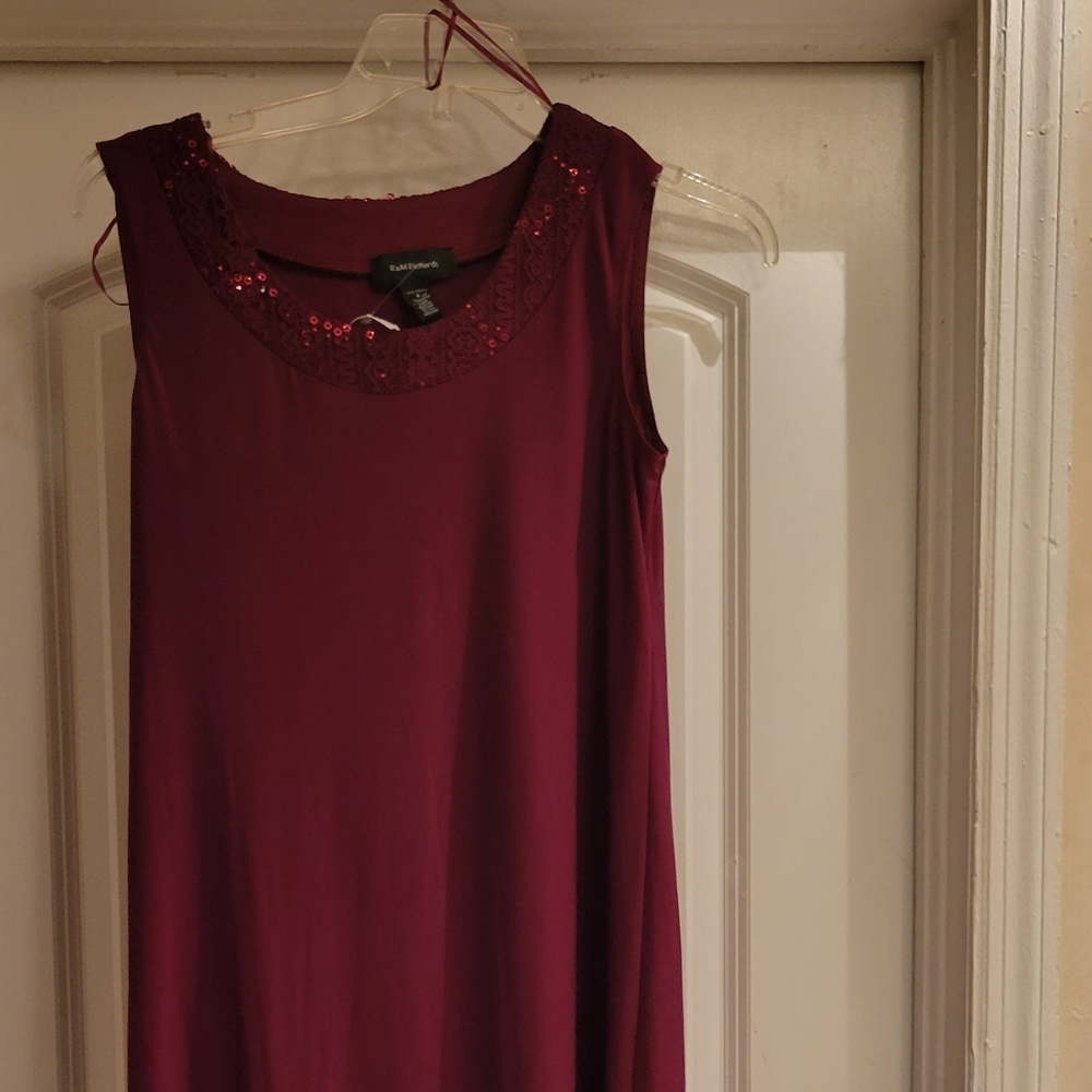 Burgundy mini dress